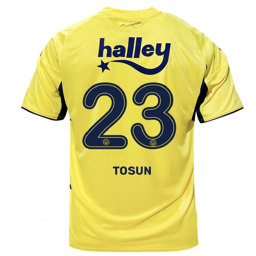 Danxen Mulher Camisola Cenk Tosun #23 Amarelo Marinho Alternativa 2025/26 Camisa