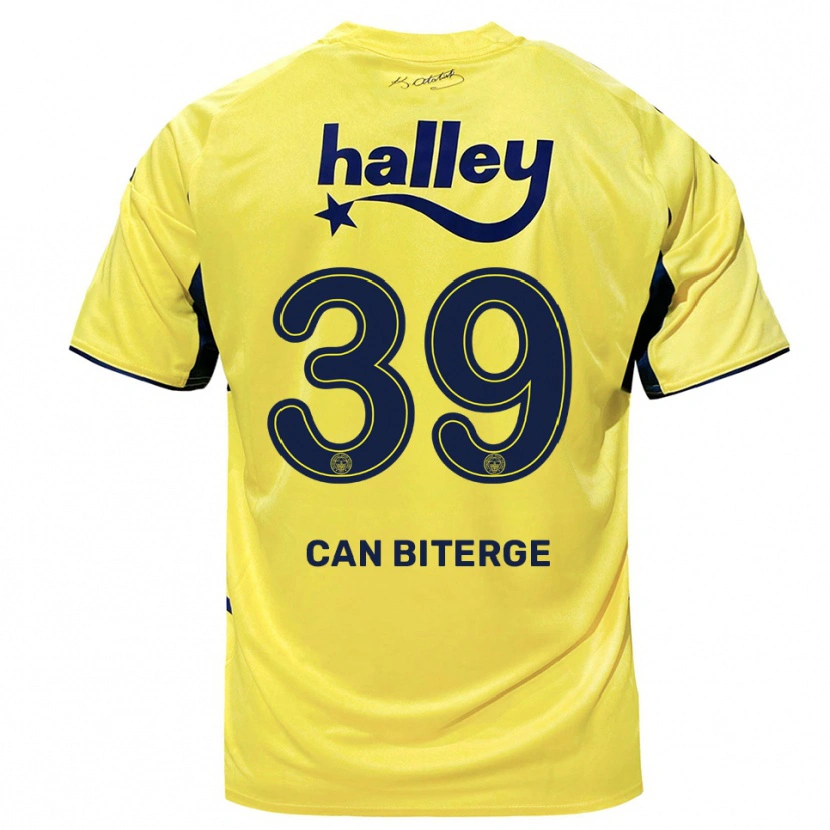 Danxen Mulher Camisola Engin Can Biterge #39 Amarelo Marinho Alternativa 2025/26 Camisa