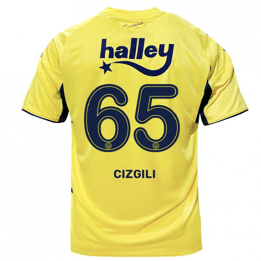 Danxen Mulher Camisola Muharrem Cizgili #65 Amarelo Marinho Alternativa 2025/26 Camisa