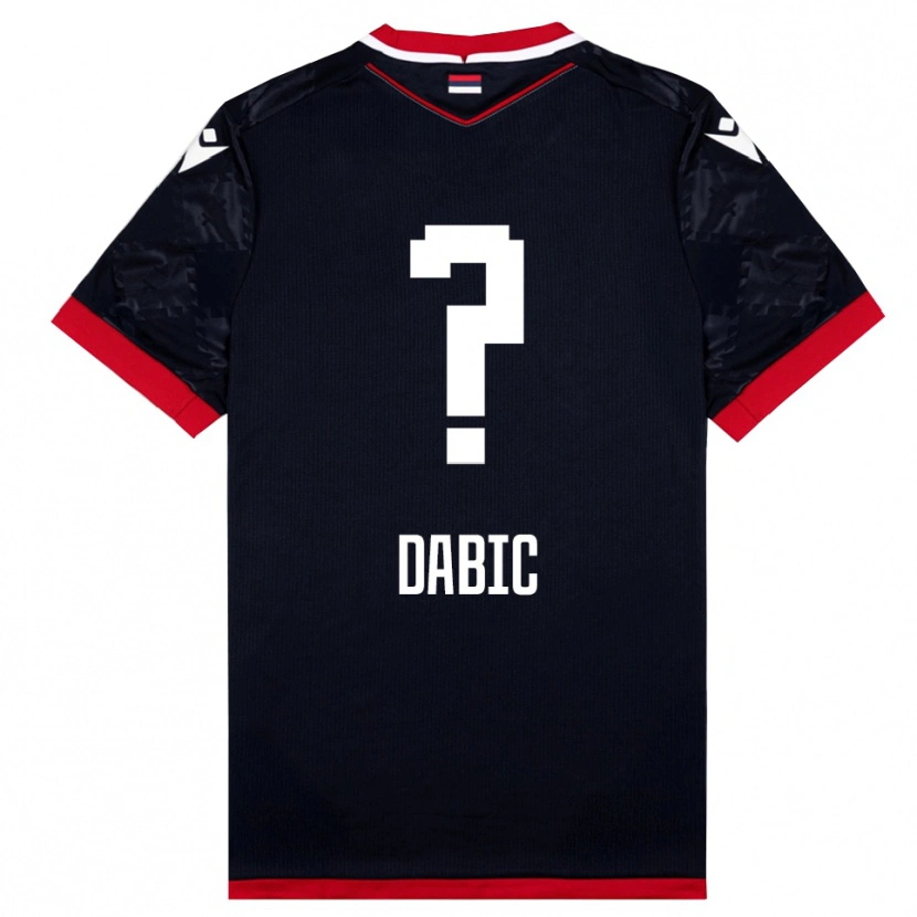 Danxen Mulher Camisola Stefan Dabic #0 Preto Vermelho Alternativa 2025/26 Camisa