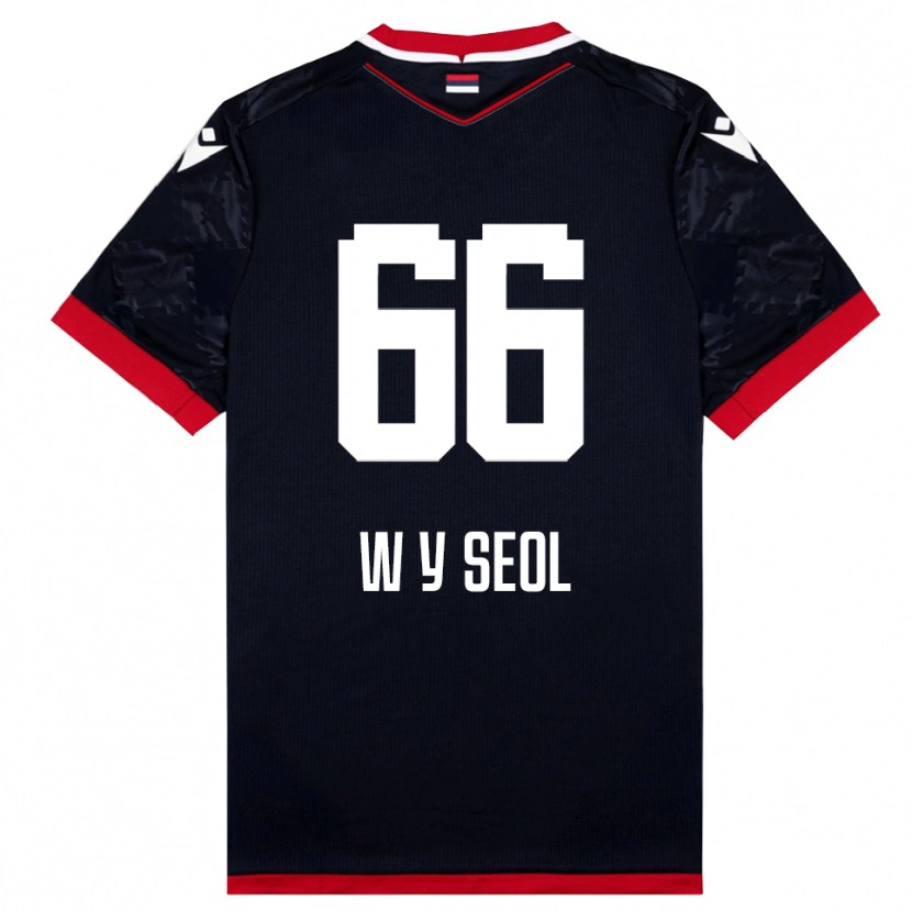 Danxen Mulher Camisola Young-Woo Seol #66 Preto Vermelho Alternativa 2025/26 Camisa
