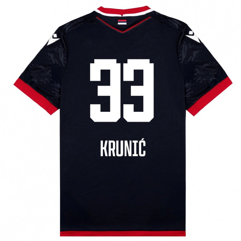 Danxen Mulher Camisola Rade Krunic #33 Preto Vermelho Alternativa 2025/26 Camisa