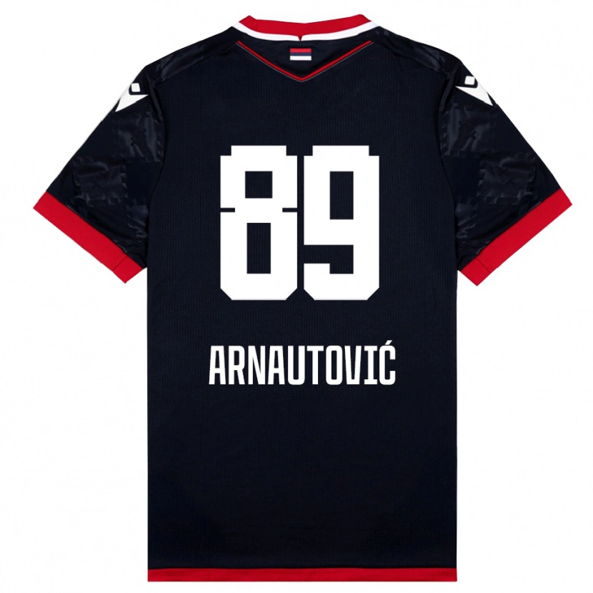 Danxen Mulher Camisola Marko Arnautovic #89 Preto Vermelho Alternativa 2025/26 Camisa