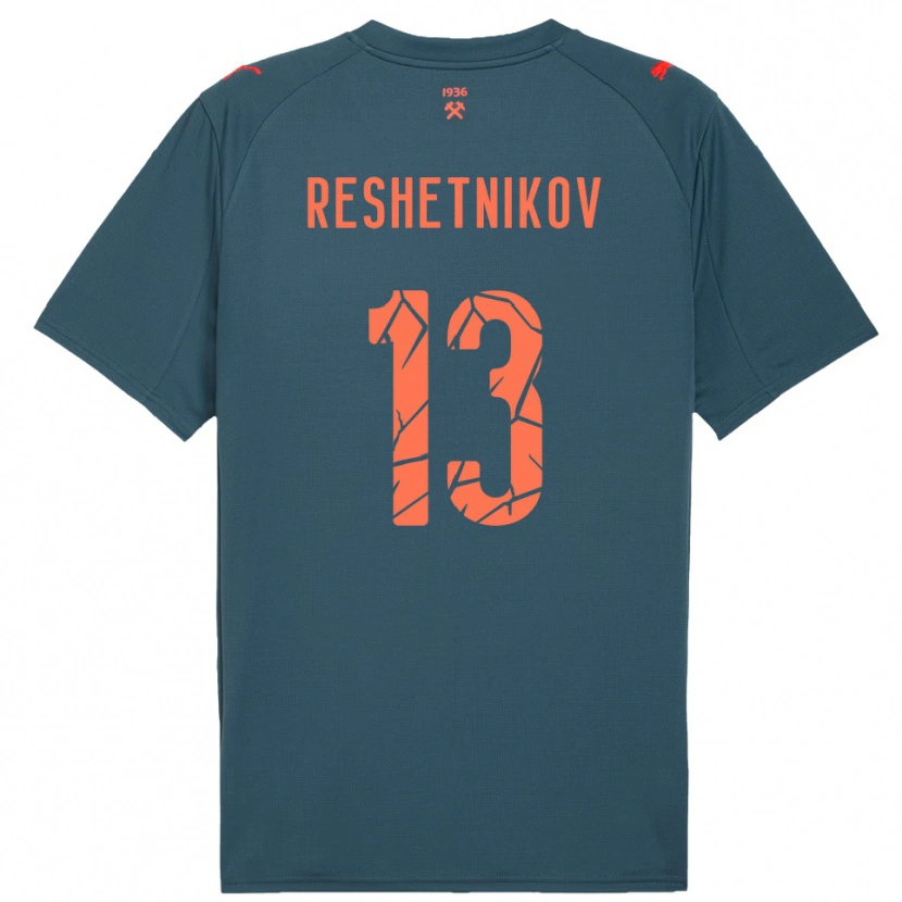 Danxen Mulher Camisola Mikhail Reshetnikov #13 Marinho Vermelho Alternativa 2025/26 Camisa