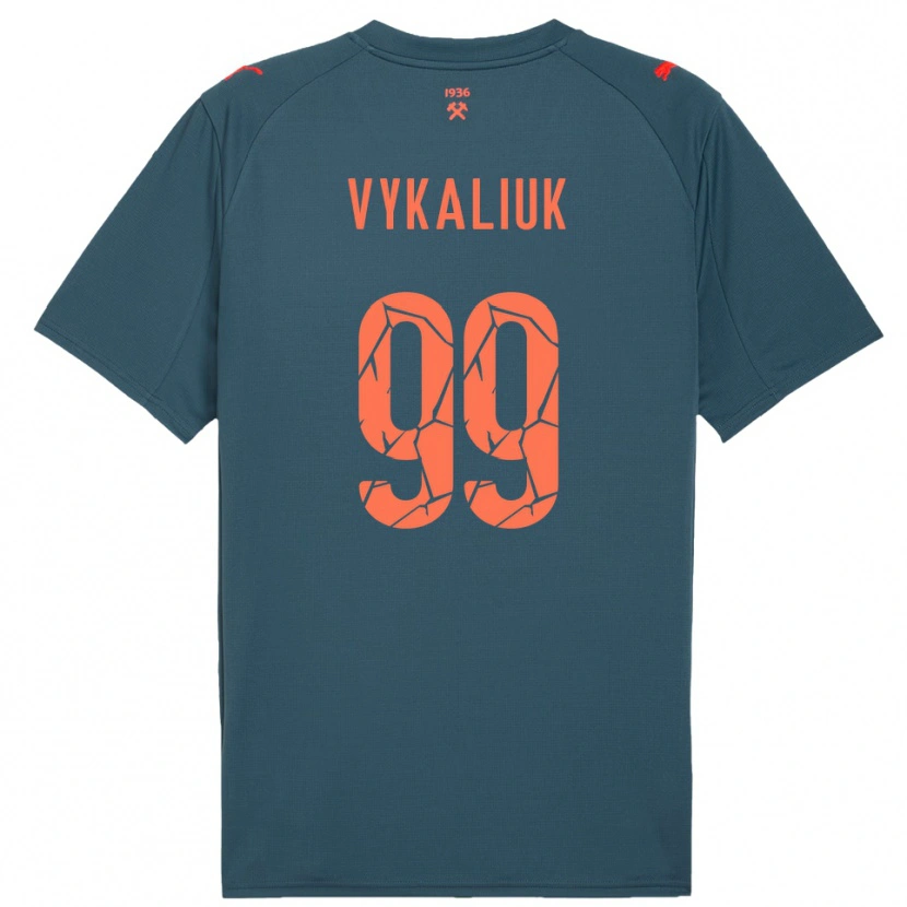 Danxen Mulher Camisola Mariia Vykaliuk #99 Marinho Vermelho Alternativa 2025/26 Camisa