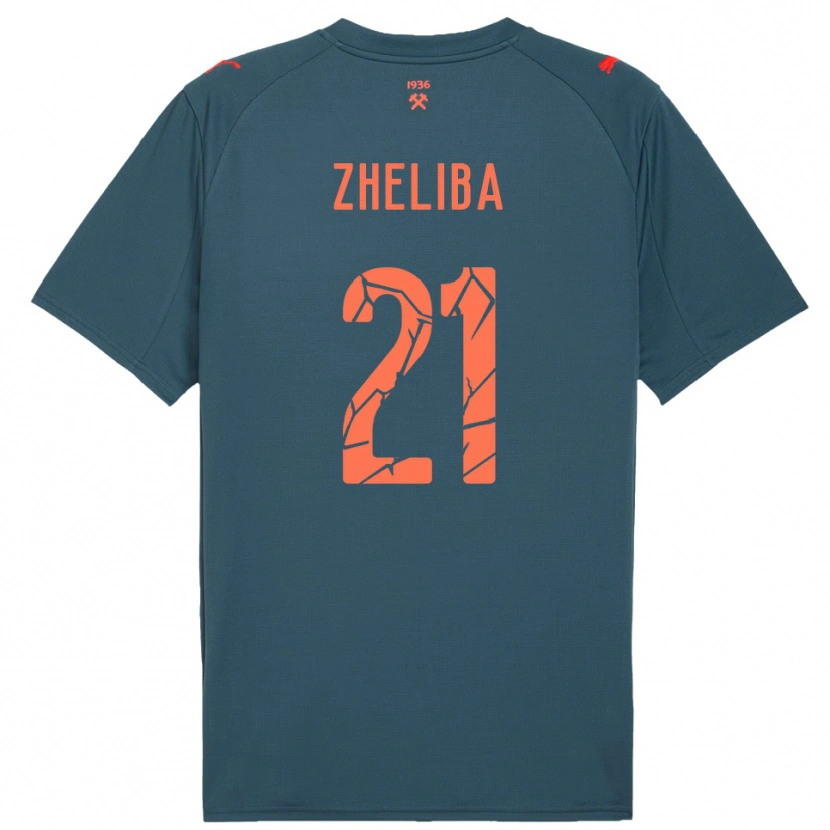 Danxen Mulher Camisola Yan Zheliba #21 Marinho Vermelho Alternativa 2025/26 Camisa
