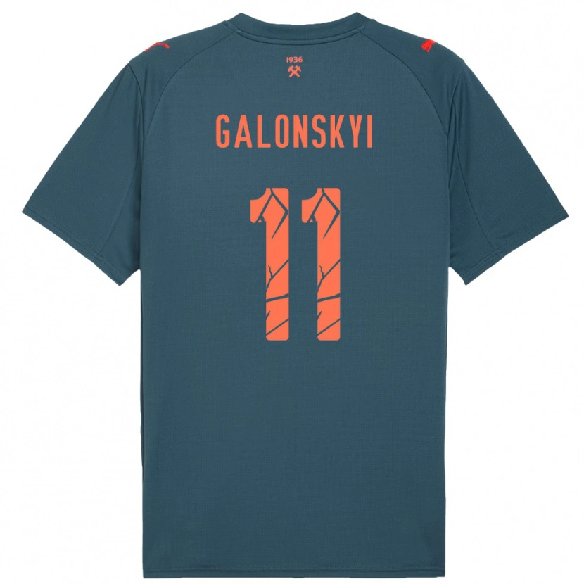 Danxen Mulher Camisola Valentyn Galonskyi #11 Marinho Vermelho Alternativa 2025/26 Camisa