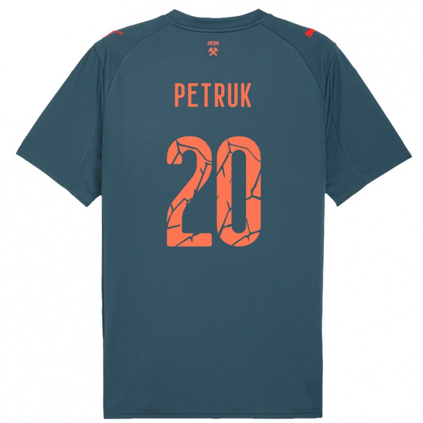 Danxen Mulher Camisola Denys Petruk #20 Marinho Vermelho Alternativa 2025/26 Camisa