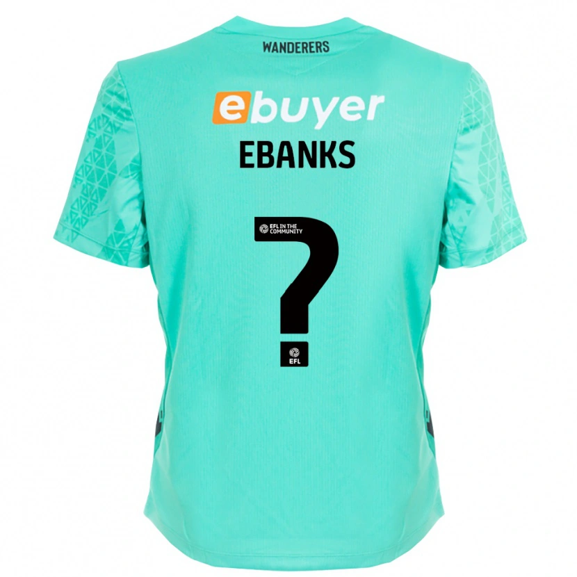 Danxen Criança Eve Ebanks #0 Preto Aqua Camisola Guarda-Redes 2025/26 Camisa