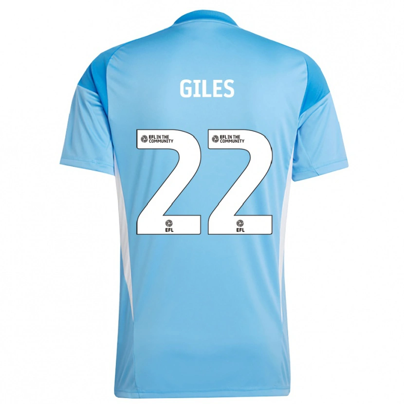 Danxen Criança Olivia Giles #22 Azul Celeste Camisola Guarda-Redes 2025/26 Camisa
