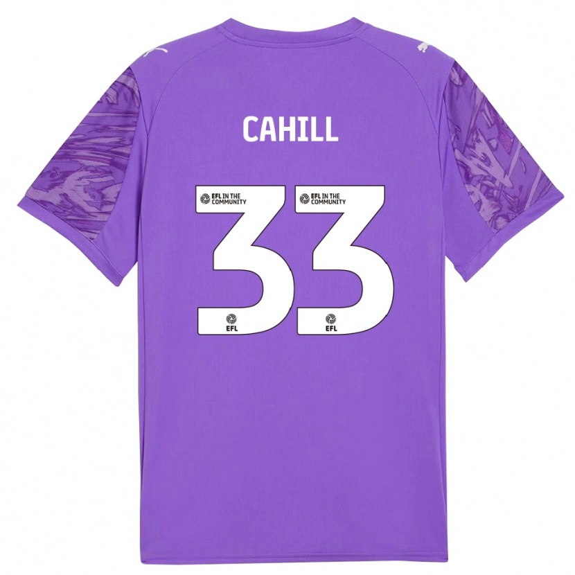 Danxen Criança Killian Cahill #33 Roxo Escuro Camisola Guarda-Redes 2025/26 Camisa