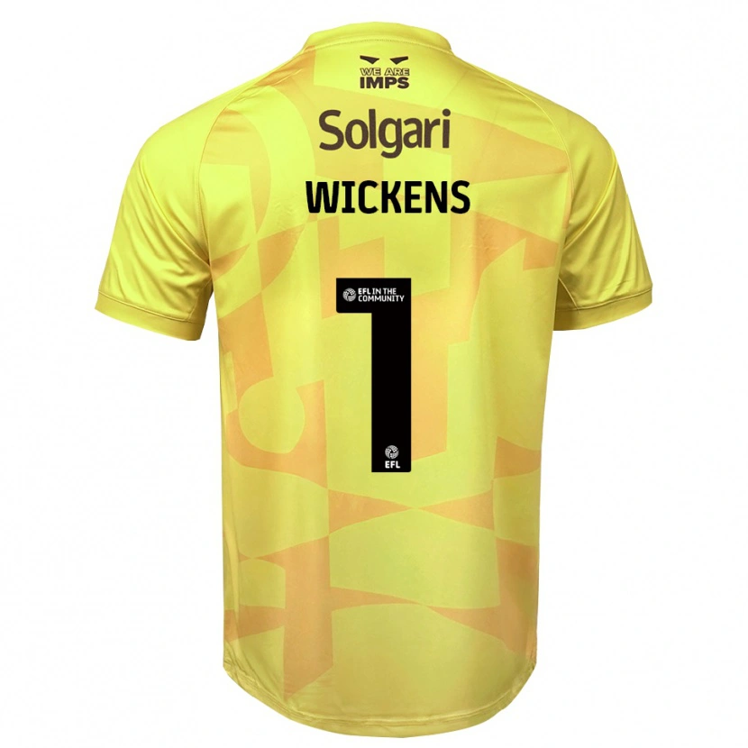 Danxen Criança George Wickens #1 Preto Amarelo Camisola Guarda-Redes 2025/26 Camisa
