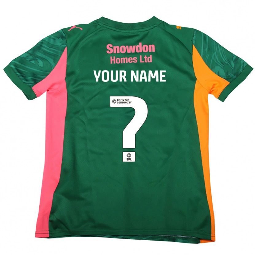Danxen Criança Northampton Town Rosa Verde Escuro Camisola Guarda-Redes 2025/26 Camisa