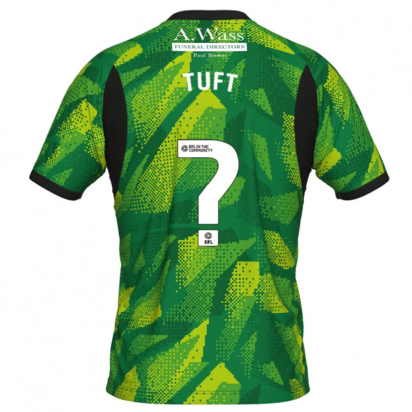 Danxen Criança Jacob Tuft #0 Verde Preto Camisola Guarda-Redes 2025/26 Camisa