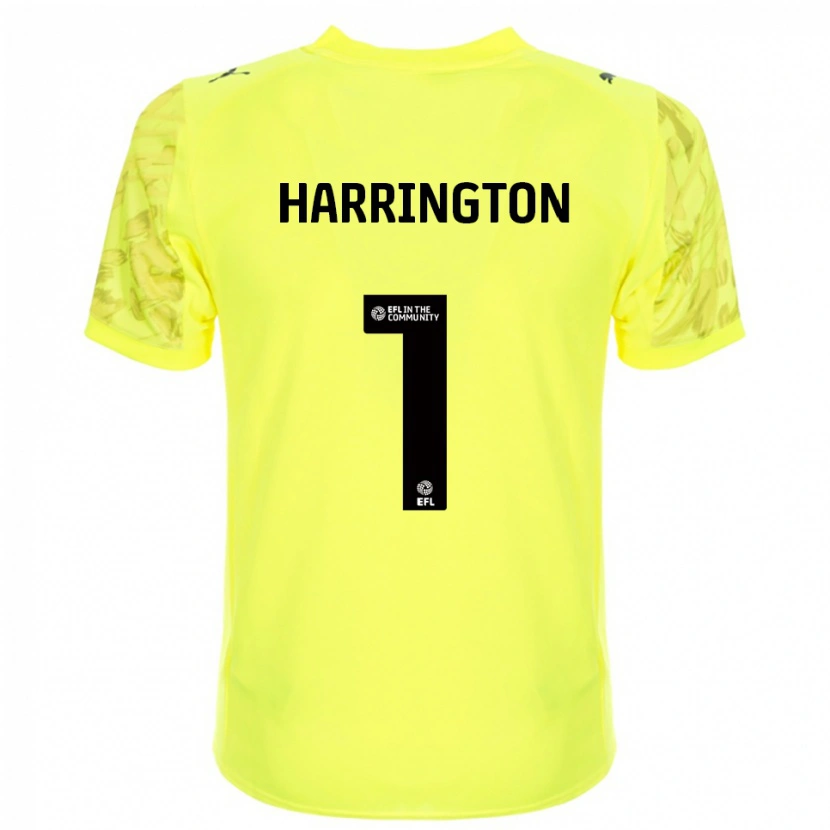 Danxen Criança David Harrington #1 Preto Amarelo Camisola Guarda-Redes 2025/26 Camisa