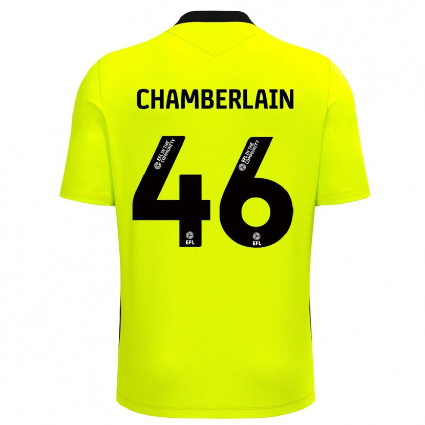Danxen Criança Harrison Chamberlain #46 Preto Amarelo Camisola Guarda-Redes 2025/26 Camisa