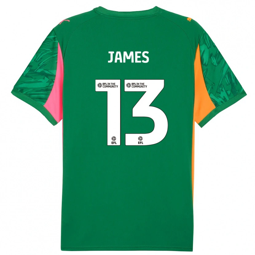 Danxen Criança Dominic James #13 Laranja Verde Rosa Camisola Guarda-Redes 2025/26 Camisa