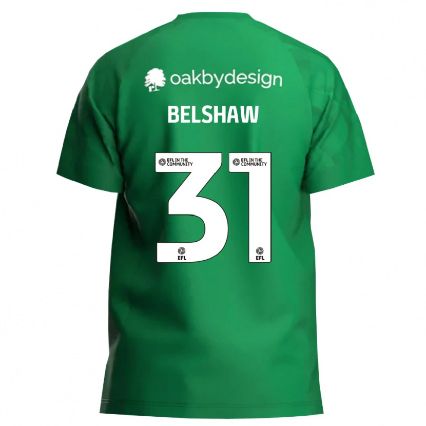 Danxen Criança James Belshaw #31 Verde Branco Camisola Guarda-Redes 2025/26 Camisa