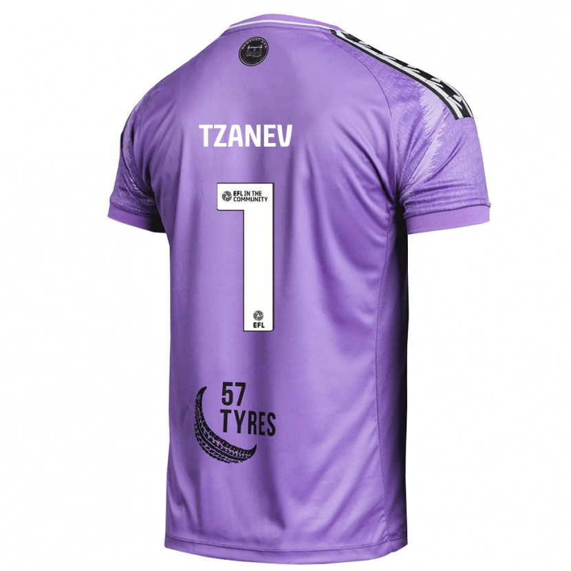 Danxen Criança Nik Tzanev #1 Roxo Claro Camisola Guarda-Redes 2025/26 Camisa