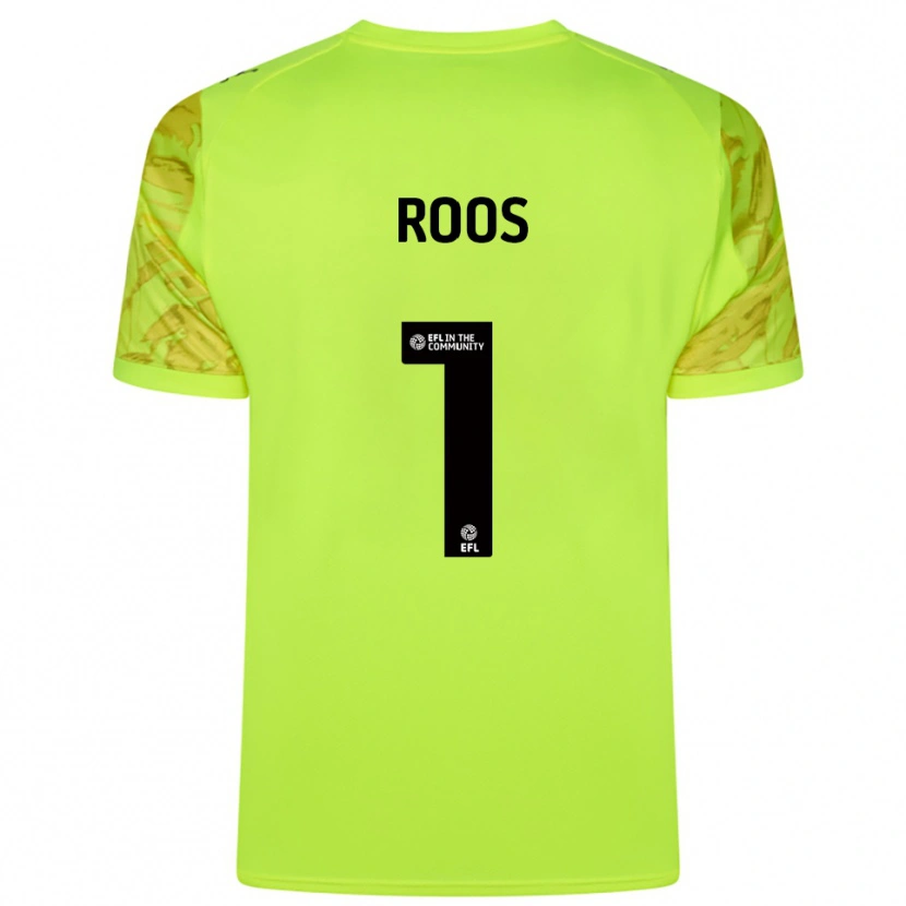 Danxen Criança Kelle Roos #1 Verde Fluorescente Camisola Guarda-Redes 2025/26 Camisa