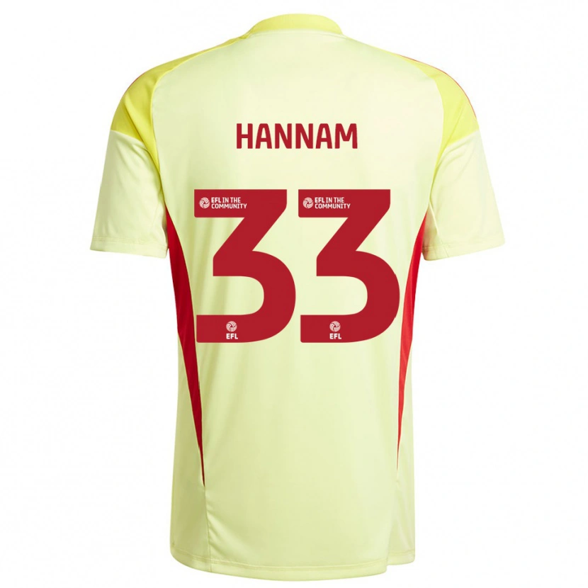 Danxen Criança Shawna Hannam #33 Amarelo Pálido Camisola Guarda-Redes 2025/26 Camisa