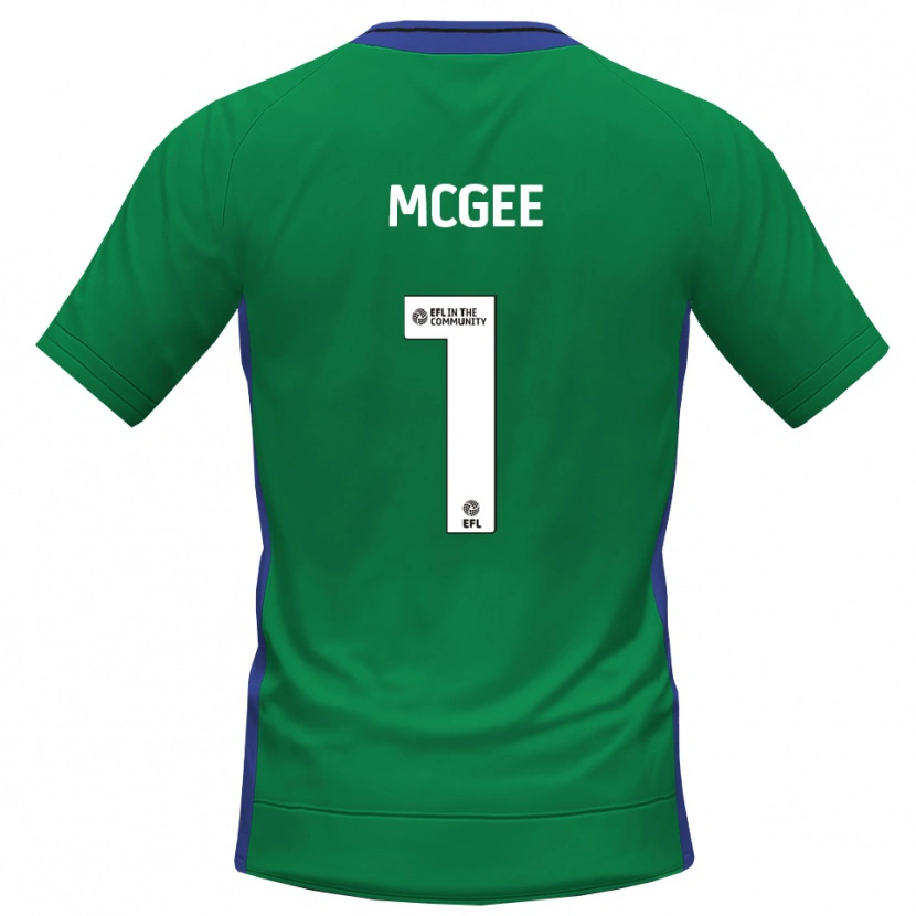 Danxen Criança Luke McGee #1 Azul Verde Camisola Guarda-Redes 2025/26 Camisa