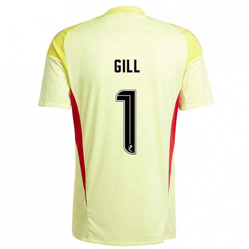 Danxen Criança Marcus Gill #1 Vermelho Amarelo Camisola Guarda-Redes 2025/26 Camisa