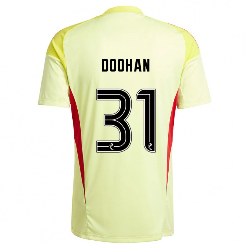 Danxen Criança Ross Doohan #31 Vermelho Amarelo Camisola Guarda-Redes 2025/26 Camisa