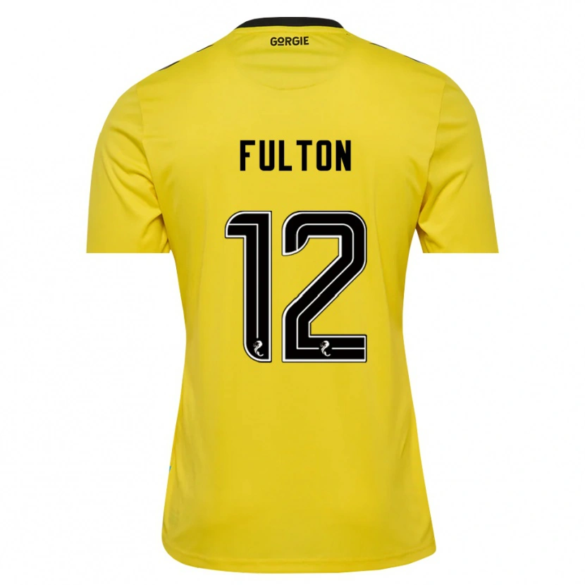 Danxen Criança Ryan Fulton #12 Preto Vermelho Amarelo Camisola Guarda-Redes 2025/26 Camisa