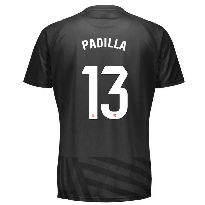 Danxen Criança Alejandro Padilla #13 Cinza Preto Camisola Guarda-Redes 2025/26 Camisa