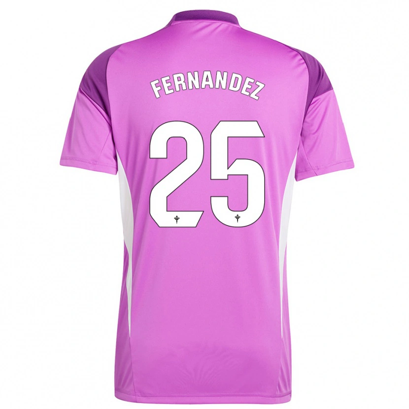Danxen Criança César Fernández #25 Roxo Branco Camisola Guarda-Redes 2025/26 Camisa