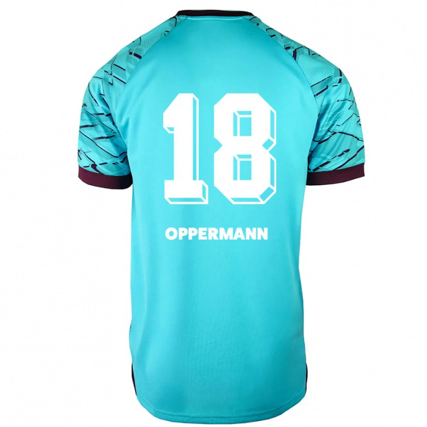 Danxen Criança Leo Oppermann #18 Azul Celeste Roxo Camisola Guarda-Redes 2025/26 Camisa