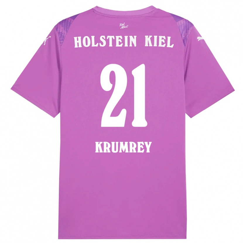 Danxen Criança Jonas Krumrey #21 Roxo Branco Camisola Guarda-Redes 2025/26 Camisa