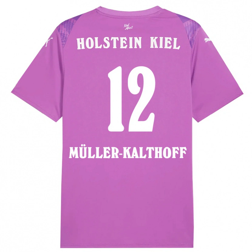 Danxen Criança Henrie Müller-Kalthoff #12 Roxo Branco Camisola Guarda-Redes 2025/26 Camisa