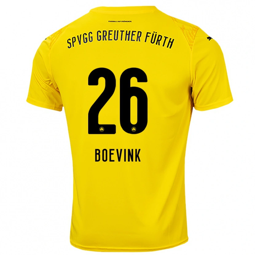 Danxen Criança Pelle Boevink #26 Amarelo Preto Camisola Guarda-Redes 2025/26 Camisa