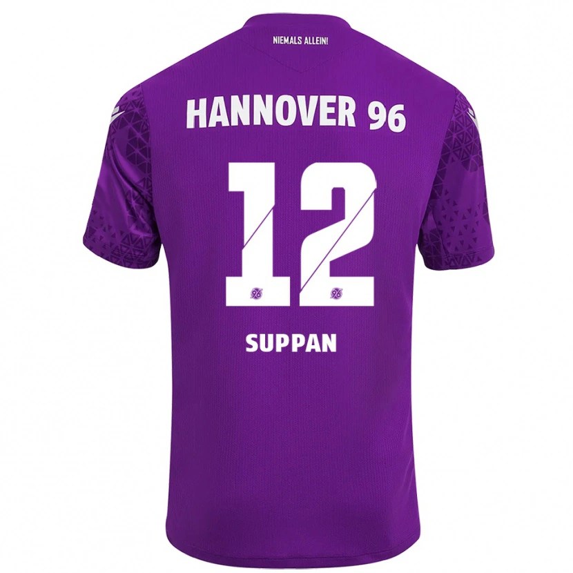 Danxen Criança Jannik Suppan #12 Roxo Branco Camisola Guarda-Redes 2025/26 Camisa