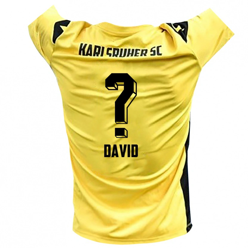 Danxen Criança Christin David #0 Amarelo Preto Camisola Guarda-Redes 2025/26 Camisa