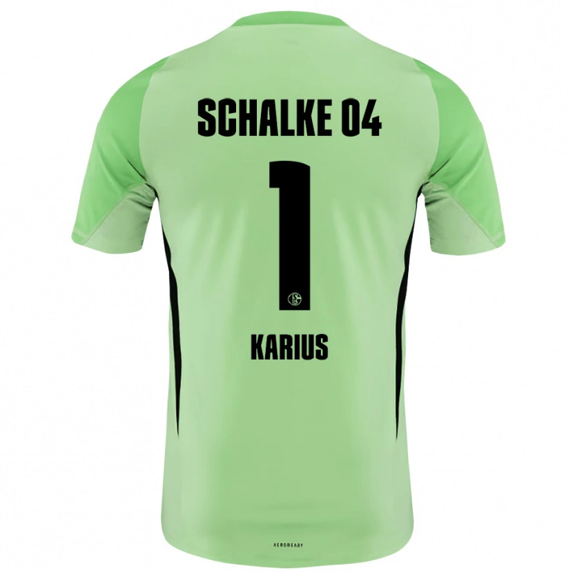 Danxen Criança Loris Karius #1 Verde Claro Preto Camisola Guarda-Redes 2025/26 Camisa