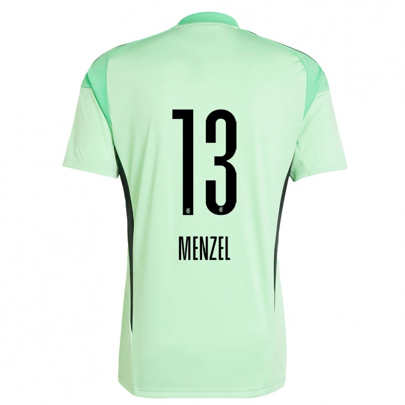 Danxen Criança Phillip Menzel #13 Verde Claro Preto Camisola Guarda-Redes 2025/26 Camisa