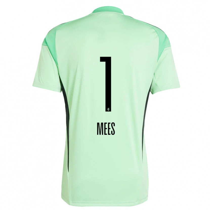 Danxen Criança Alexander Mees #1 Verde Claro Preto Camisola Guarda-Redes 2025/26 Camisa