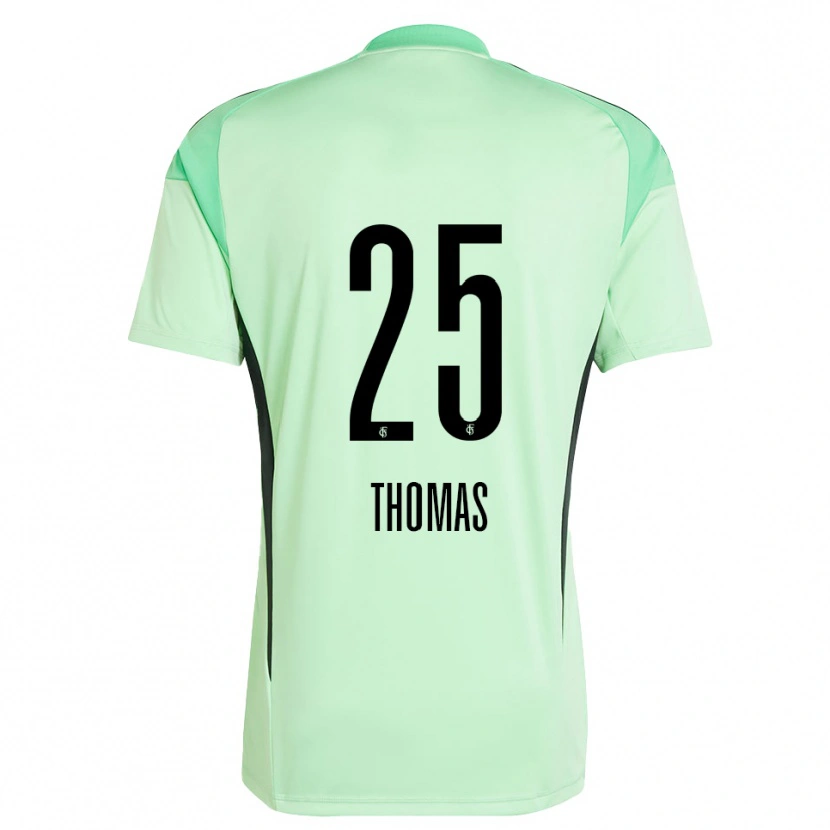 Danxen Criança Jakob Thomas #25 Verde Claro Preto Camisola Guarda-Redes 2025/26 Camisa