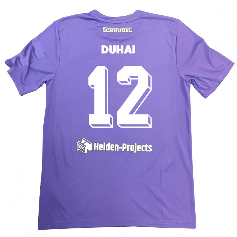 Danxen Criança Konstantin Duhai #12 Roxo Branco Camisola Guarda-Redes 2025/26 Camisa