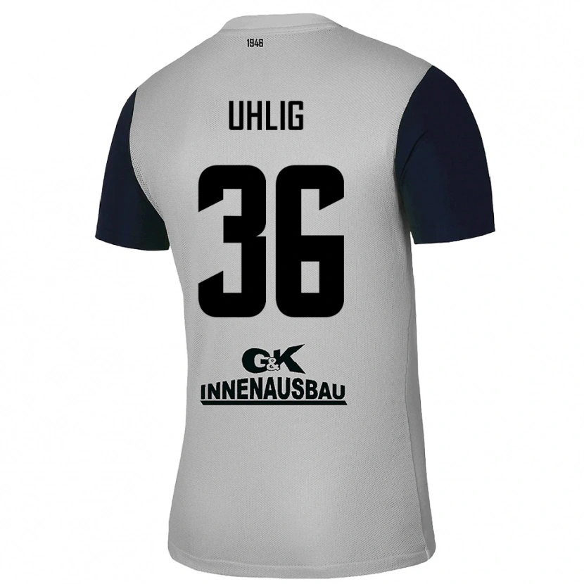 Danxen Criança Max Uhlig #36 Cinza Preto Camisola Guarda-Redes 2025/26 Camisa