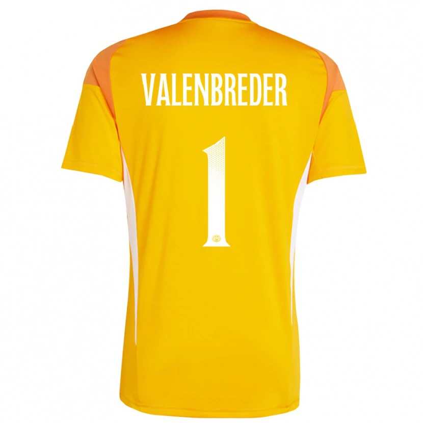 Danxen Criança Frederik Valenbreder #1 Laranja Branco Camisola Guarda-Redes 2025/26 Camisa