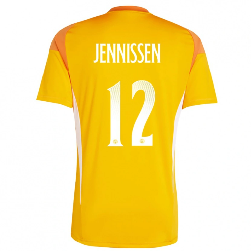 Danxen Criança Laurenz Jennissen #12 Laranja Branco Camisola Guarda-Redes 2025/26 Camisa