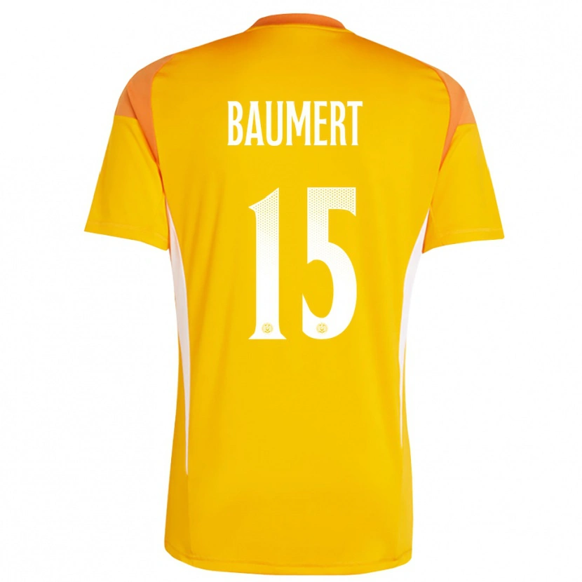 Danxen Criança Moritz Baumert #15 Laranja Branco Camisola Guarda-Redes 2025/26 Camisa