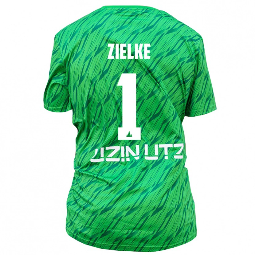 Danxen Criança Paul Zielke #1 Verde Vermelho Camisola Guarda-Redes 2025/26 Camisa