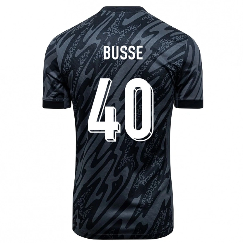 Danxen Criança Jonah Busse #40 Preto Cinza Camisola Guarda-Redes 2025/26 Camisa