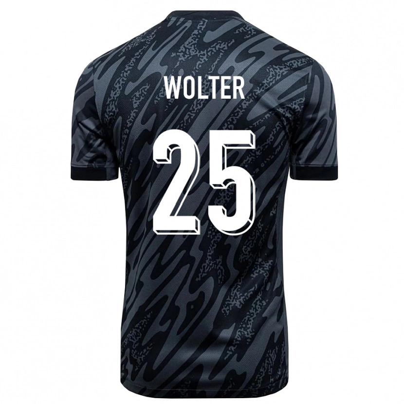 Danxen Criança Fynn Wolter #25 Preto Cinza Camisola Guarda-Redes 2025/26 Camisa