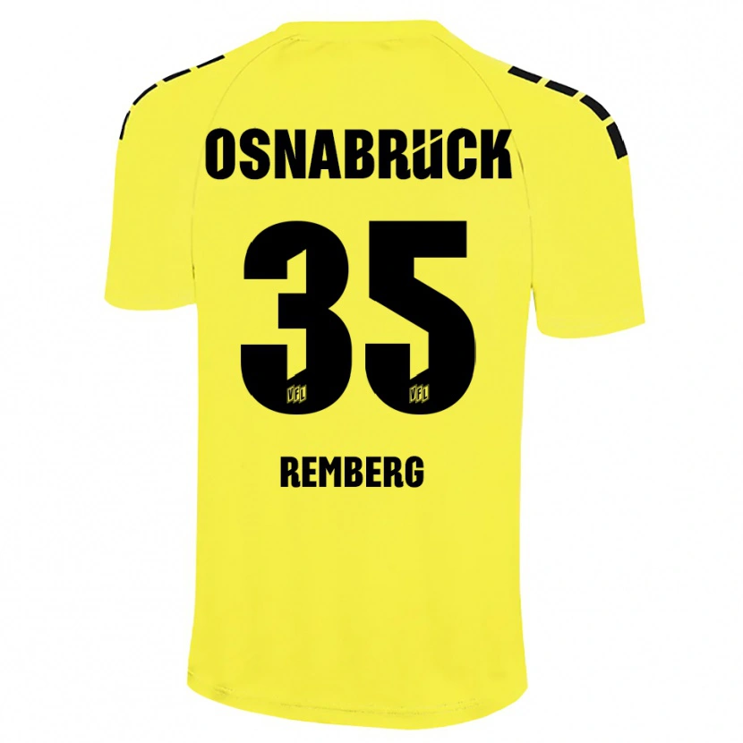 Danxen Criança Mats Remberg #35 Amarelo Preto Camisola Guarda-Redes 2025/26 Camisa